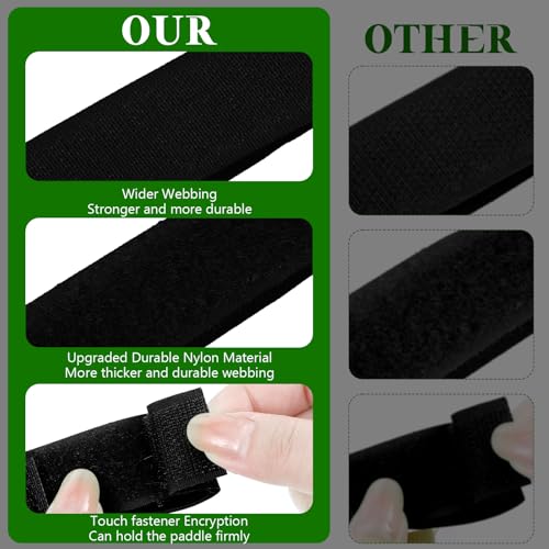 Gemscream 10 Pcs Kayak Paddle Holder for Inflatable Paddleboard - Black