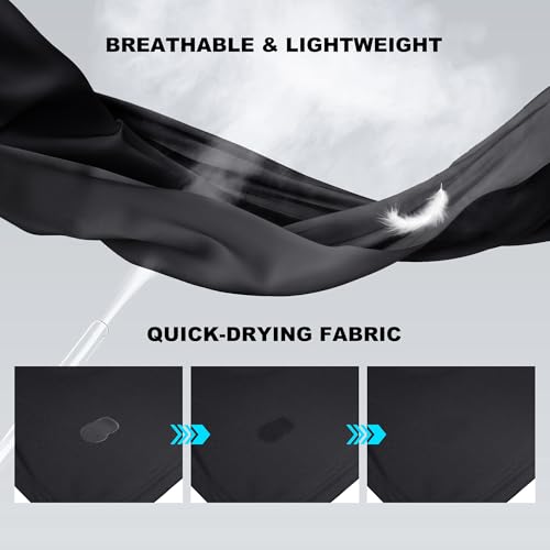 Men's Athletic Shorts with Pockets - Activewear Workout, XX-Large 5 Pack - Black Grey Navy Blue