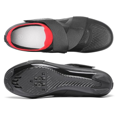 Unisex Cycling Shoes for Peloton Bike SPD Compatible 12 Women / 10 Men Black