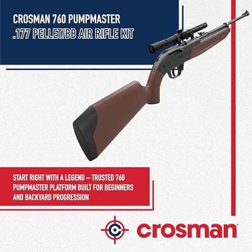 Crosman 760P Pump Master Kit Air Rifle .177 Caliber with Scope & Accessories