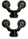2 Pack Kayak Paddle Holder Mounts for Track Systems - Black