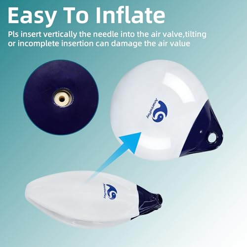 Inflatable Boat Buoy Ball Float - 9/12/15/18/25 Inch Marine-Grade Mooring & Docking Buoys