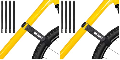 8-Pack Bike Rack Straps - 26'' Stabilizer Straps for Bicycle Wheels - Black, Trilancer