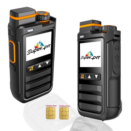 Lifetime Free 4G LTE PoC Walkie Talkies 2-Pack with SIM Cards - Long Range Group Communication