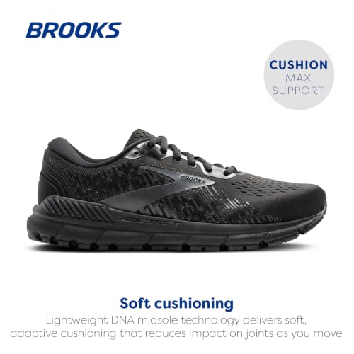 Brooks Men's Addiction GTS 15 Running Shoe - Black/Black/Ebony, Size 13