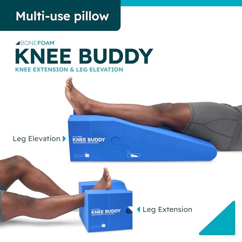 BoneFoam Knee Extension & Elevation Pillow for Post-Surgery Recovery