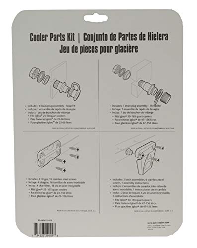 Igloo Cooler Hardware Replacement Parts - Hinges, Latches, Drain Plugs - Hardware