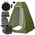Large Portable Camping Toilet Kit with Pop-Up Privacy Tent & Washable Shower, Poo Gel Bags