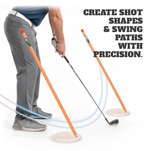 WHYGOLF Alignment Discs & Padded Golf Alignment Rods Bundle - Pro Swing Training Aids
