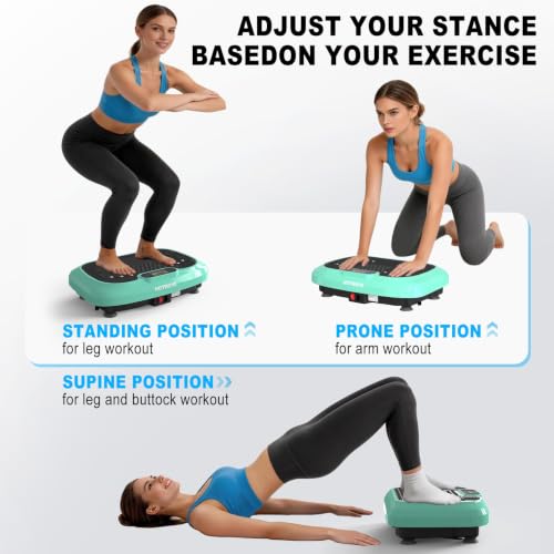 Hotwave Vibration Plate Exercise Machine - Blue Home Gym Body Toning