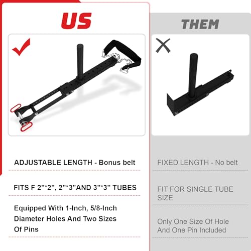 Universal Belt Squat Attachment for Power Racks, 1100 lbs Capacity, Adjustable, No Assembly