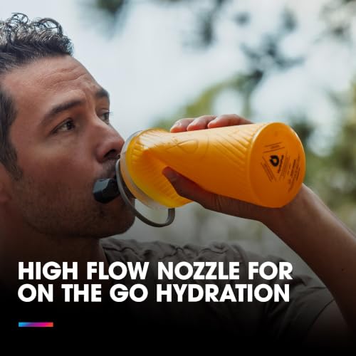 HydraPak Flux Collapsible Water Bottle 750ml Red for Hiking & Camping