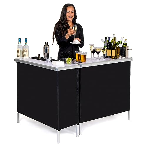 GoBar Portable Double Bar Table Set - Standard Version with Carrying Case for Events
