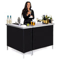GoBar Portable Double Bar Table Set - Standard Version with Carrying Case for Events