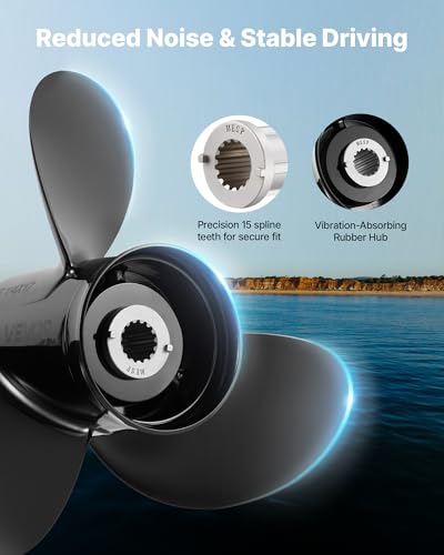 OEM Aluminum Outboard Propeller 15 Spline RH 3-Blade for Mercury 40-140 HP - Variation 48-77344A45