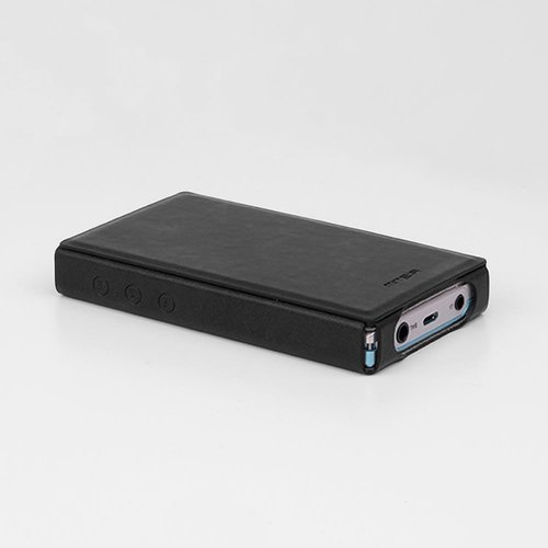 MITER Case for FiiO JM21, Handmade Artificial PU Leather Cover for fiio-jm21 (Navy Blue)
