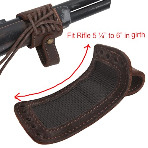 WAYNE'S DOG No Drill Leather Gun Sling with Shell Holder for .357, 30-30, 45-70, 12GA - Variant 357, .30-30, .38, .35 Cal