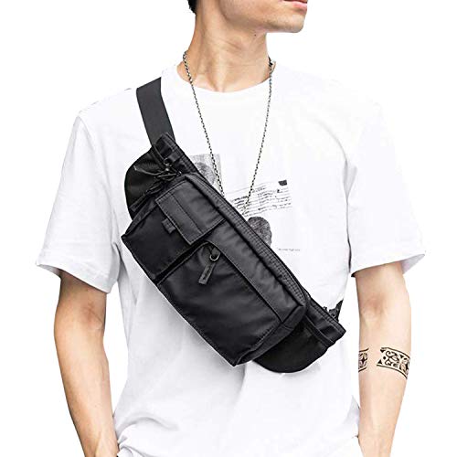 SEAFEW Mini Crossbody Bag Shoulder Bag for Men Women Black