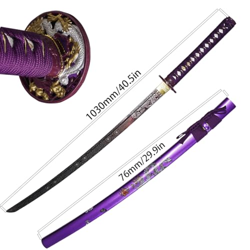 Kamaiwo 1045-Zilong Handmade High Carbon Steel Katana Sword Full Tang Sharp Blade