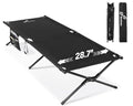 Sportneer Black Camping Cot Bed 78.3" x 28.7" x 14.6" with Side Pockets & Storage Bag
