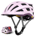 MIPS Bike Helmet with Light - Adult Youth Cycling Helmet, Misty Sakura, Medium