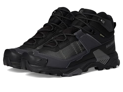 Salomon X Ultra 5 Mid Wide GTX Hiking Boots - Black/Asphalt/Castlerock, Size 11