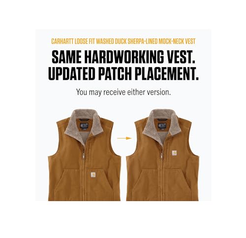 Men's Washed Duck Mock-Neck Vest - X-Large Tall Gravel Workwear