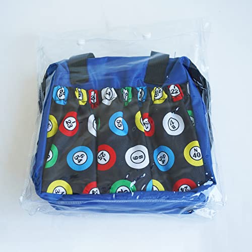 Blue Bingo Dauber Tote Bag with 6 Pockets Waterproof Oxford