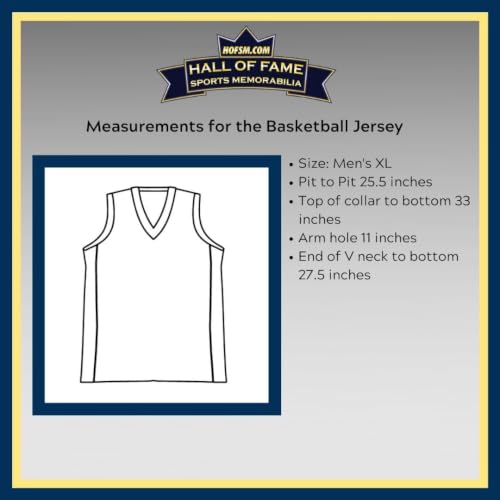 Men's XL Basketball Jersey with Reprint Autographed Player Print - Blue Reprint
