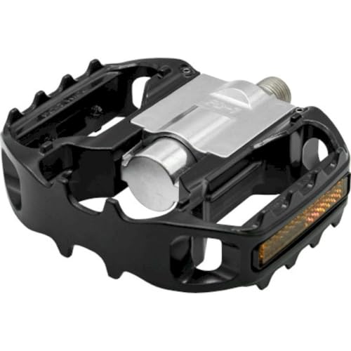 Mikashima FD-7 Wide Bicycle Pedal Black - Foldable Aluminum Alloy Cycling Pedal