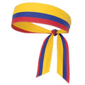 Colombia Flag Pattern Adjustable Sports Headband Wrap for Women Men