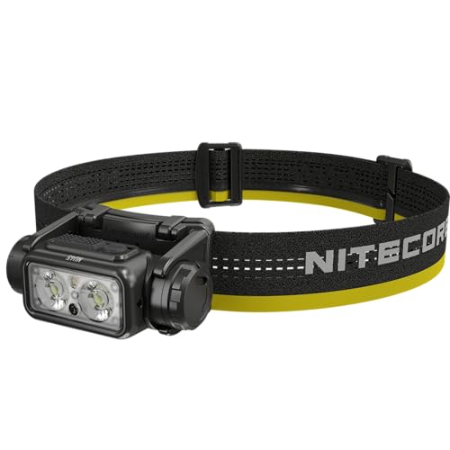 Rechargeable 1700 Lumen LED Headlamp with Red and Reading Lights for Camping, Hiking, Work