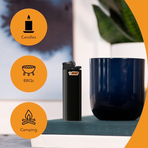 BIC Maxi Pocket Lighters Black 50-Count Tray | Long-Lasting Safety Gas Lighters