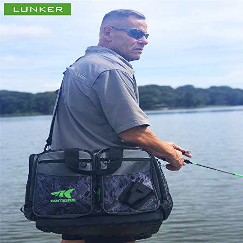 KastKing Large Lunker Saltwater Tackle Bag - 19.7x13x10.6in Water-Resistant Fishing Organizer