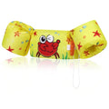 Kids Swim Arm Floaties for 20-50 Lbs - Yellow Crab Water Wings, Toddler Safety Vest