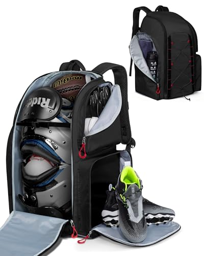 Smasrob Football Backpack with Separate Shoe Compartment - Black