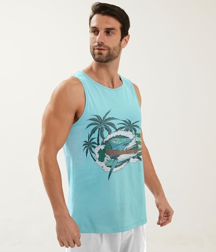 Men's Graphic Sleeveless Muscle Tank Top - Funny Casual Summer Wear
