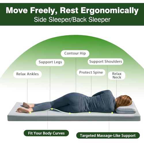 Single 75 x 30 x 3.5 Inch Extra Thick Supportive Camping Mattress with Travel Bag