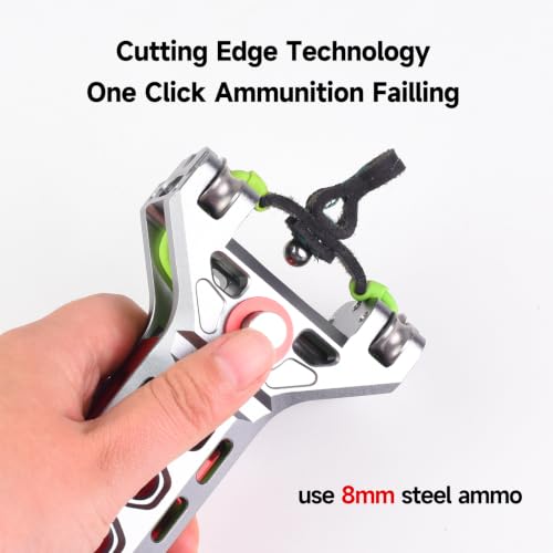 Catch&Hunt Professional Aluminum Slingshot for Adults with Refill Storage & Emergency Breaker
