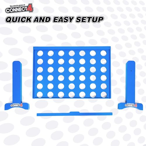Giant Wood Connect 4 Yard Game - Jumbo Outdoor Strategy Game, 42 Pieces with Carry Bag