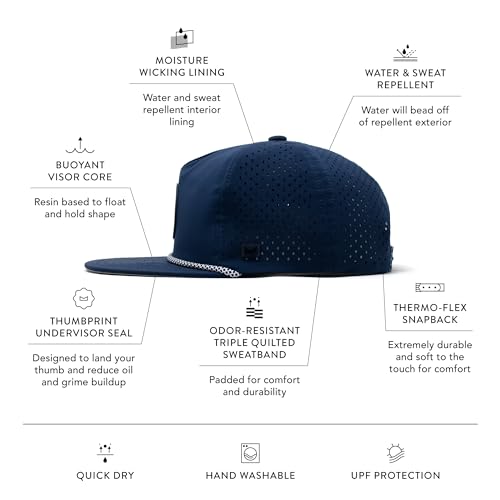 Melin Coronado Anchored Hydro Men's Rope Hat - Water-Resistant, Navy, Medium-Large
