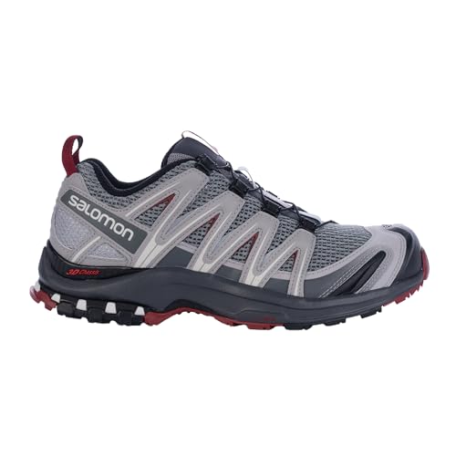 Salomon Men’s XA PRO 3D Trail Running Shoes - 10.5 Monument/Ebony/Red Dahlia