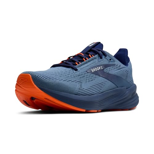 Brooks Men’s Revel 8 Running Shoe - Blue/Blue/Orange, Size 9