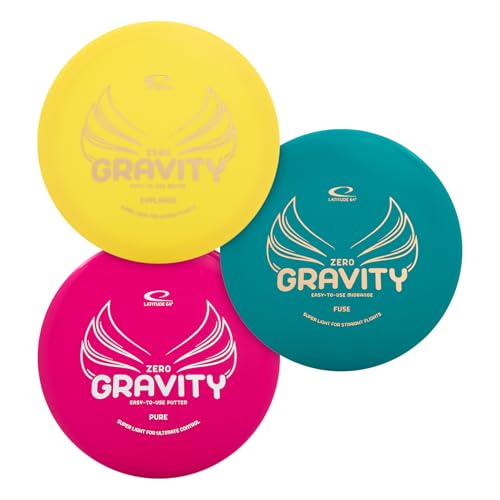 Latitude 64 Gravity Disc Golf Starter Set - 3 Lightweight Discs for Beginners