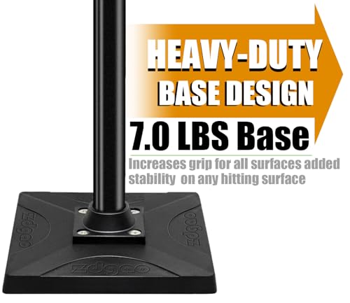 Portable Adjustable Baseball & Softball Batting Tee - Black, 25-47 Inches