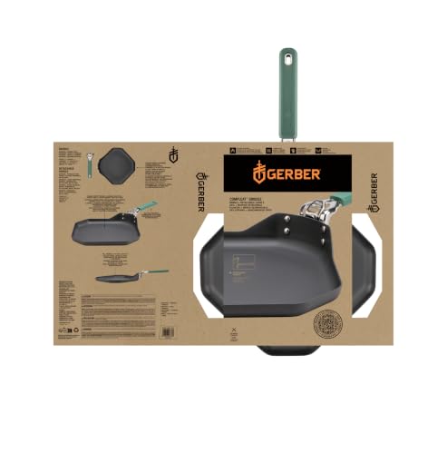 Gerber ComplEAT Camping Griddle - Portable Nonstick Square Cookware with Detachable Handle