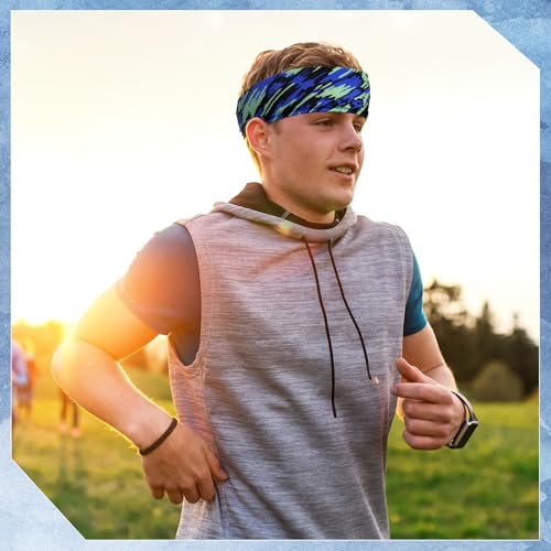Lyrow 12 Pcs American Headbands for Men Running - Stylish Style