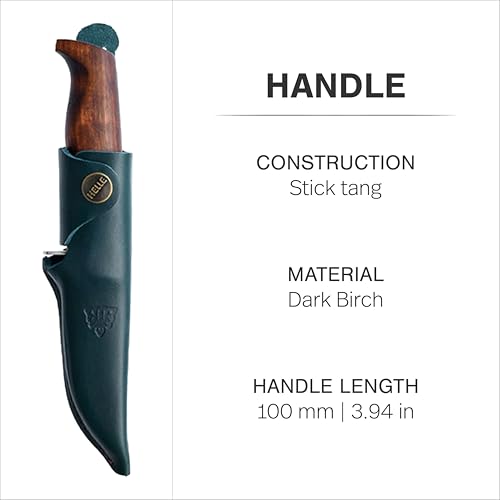 Outdoor Fixed Blade Knife 3.54" Blade with Sheath - Scandinavian Design