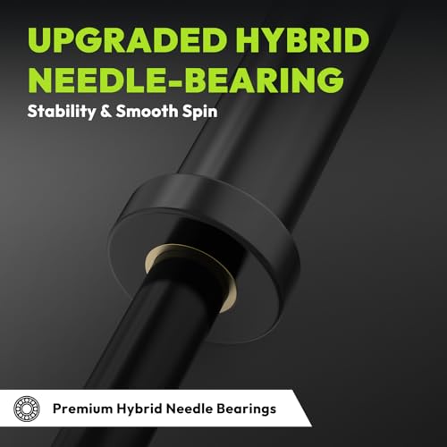HANDBODE 4 ft Olympic Barbell Black 500 lb Capacity - Compact Weightlifting Bar