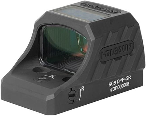 Holosun SCS-320-GR Solar-Charging Reflex Sight - Multi-Reticle 32MOA Green Circle & 2MOA Dot for Sig P320 (Black/FDE)